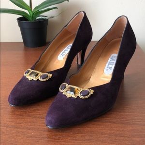 NWOT VINTAGE PURPLE SUEDE PUMPS | 6.5